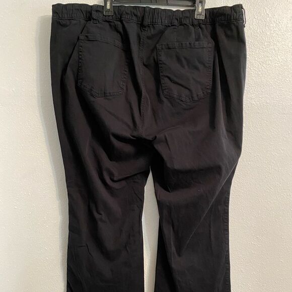 Torrid Black Drawstring Chino Flared Pants 4x UB1-12 - Picture 6 of 11